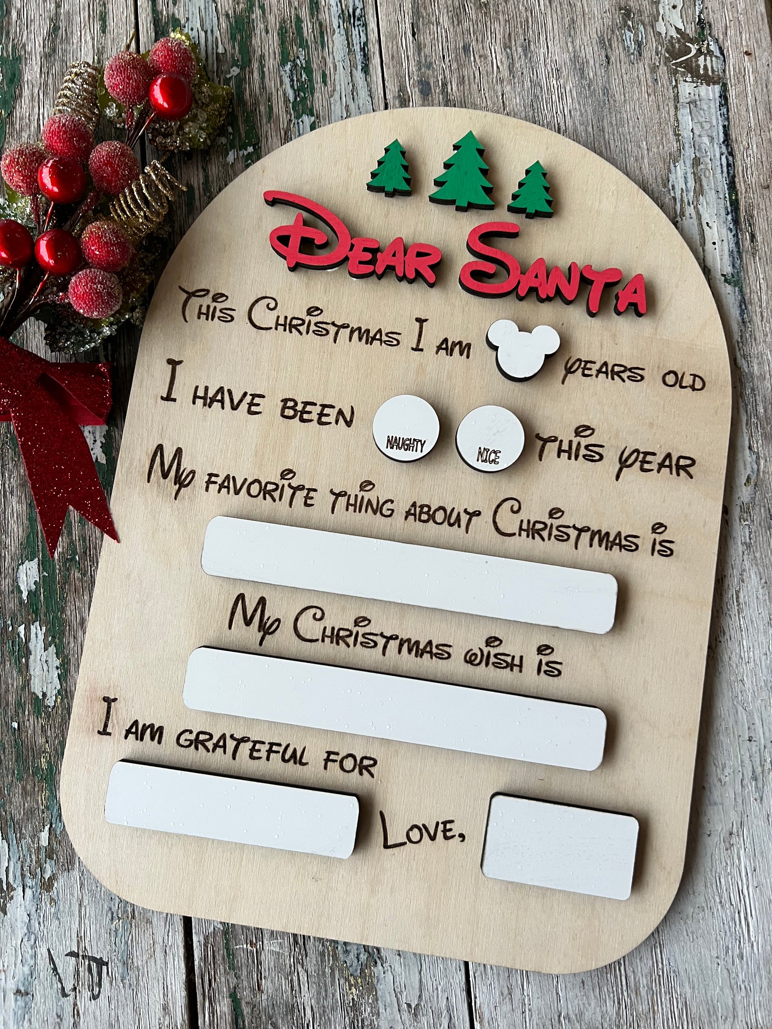 Dear Santa Letter Board