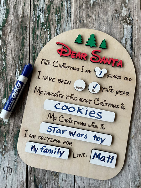 Dear Santa Letter Board