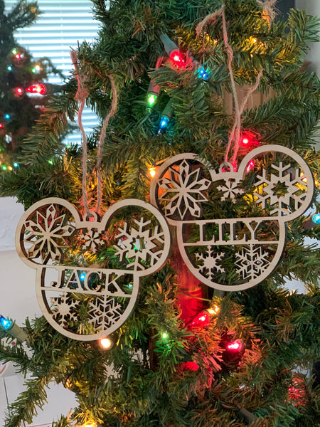 Personalized Mouse Ornaments