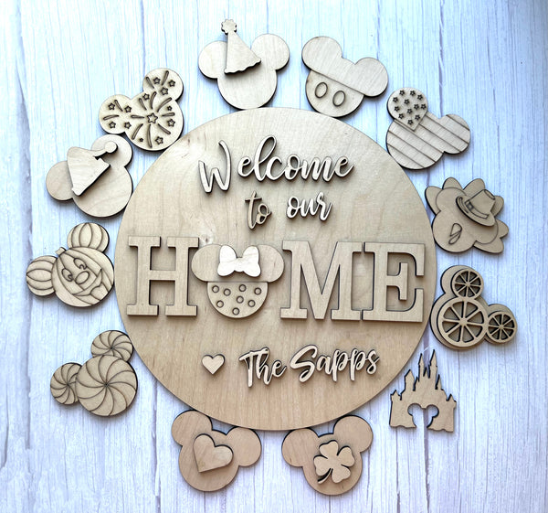 Round HOME kit with name personalization