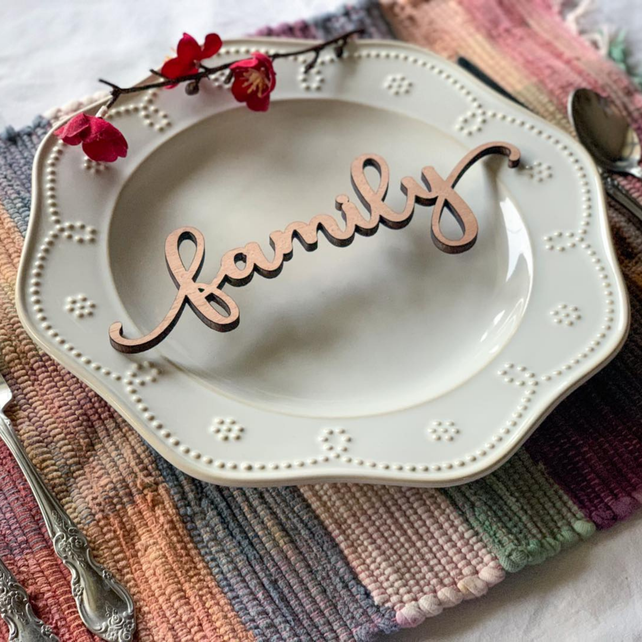 Thanksgiving Place Setting Words